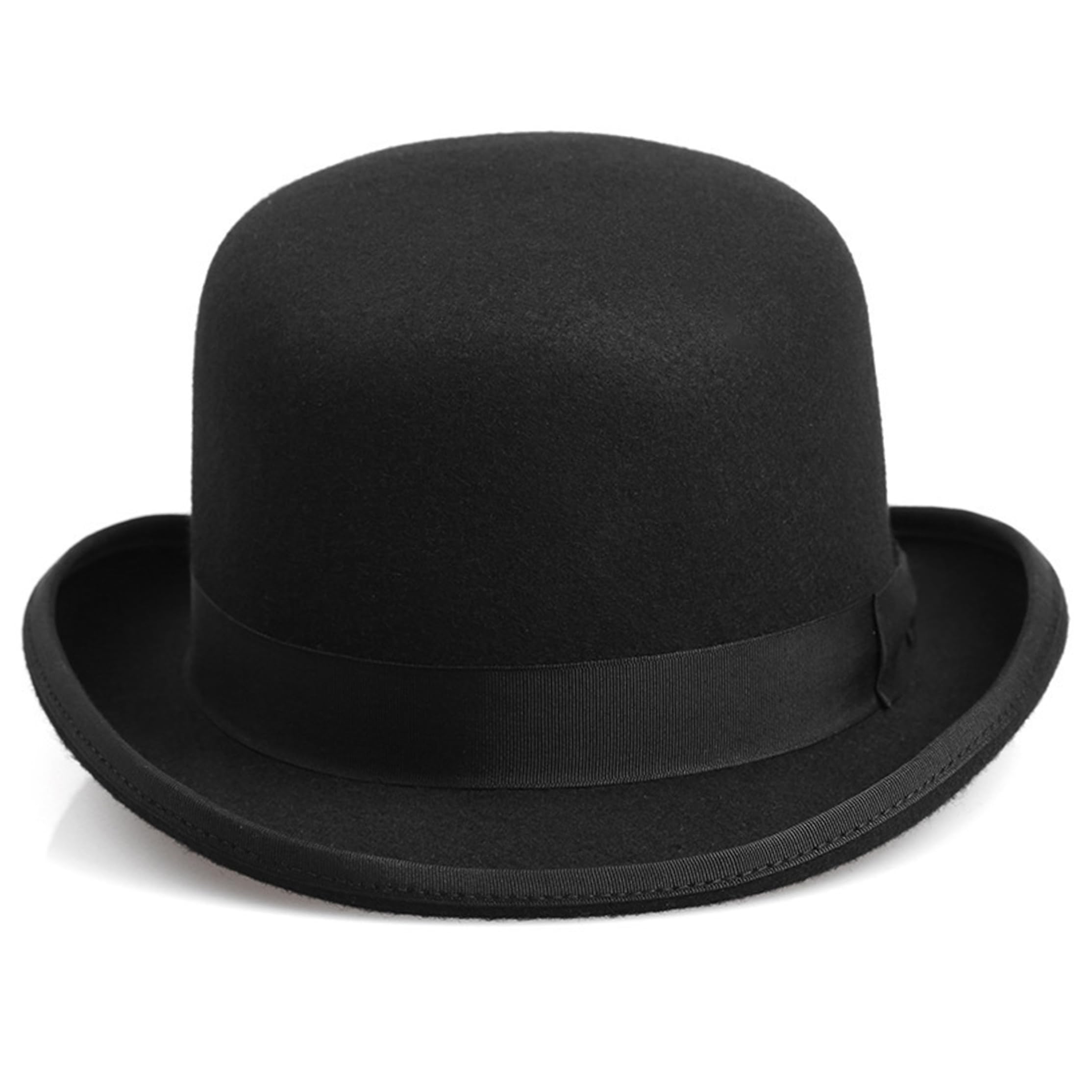 Cappello a bombetta, Cappelli a bombetta vintage per uomo e donna Cappelli classici con nastro per l'uso quotidiano, feste tema, eventi cosplay o riunioni formali, nero, cappello da uomo