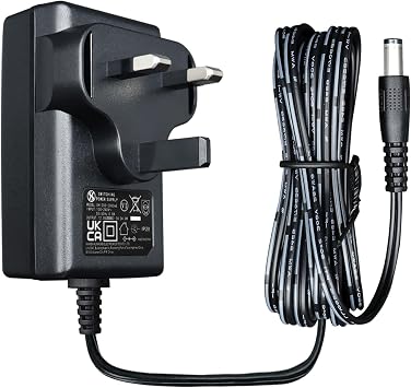 UKCA 12V 2A 24W 1.8M Power Supply Adapter, 2000mA 1A 1.5A 0.5A AC DC Switching Transformer 5.5x2.1mm Plug for LED Lights, Routers, Cameras, Speakers, Monitors, DVR NVR, and more