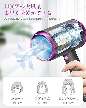 ドライヤー 大風量 速乾 折り畳み式【60秒速乾】 Yihai ドライヤー 速乾 大風量 ヘアドライヤー 1500Wハイパワー