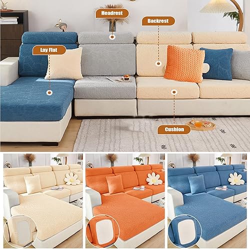 Innvoa Fundas de sofá, fundas de sofá mágicas, fundas de sofá seccionales, fundas de sofá mágicas en forma de L mejoradas, elásticas, resistentes al