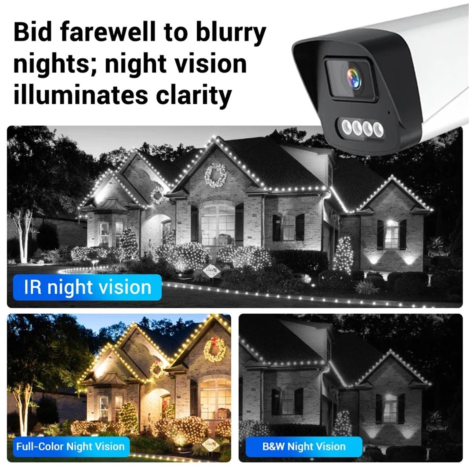 Kamera IP 4K zewnętrzna POE Monitoring H.265 Detekcja ruchu CCTV Podczerwień Zasięg 20M Wizja nocna dla systemu