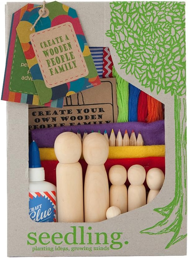 Seedling Create A Wooden People Family