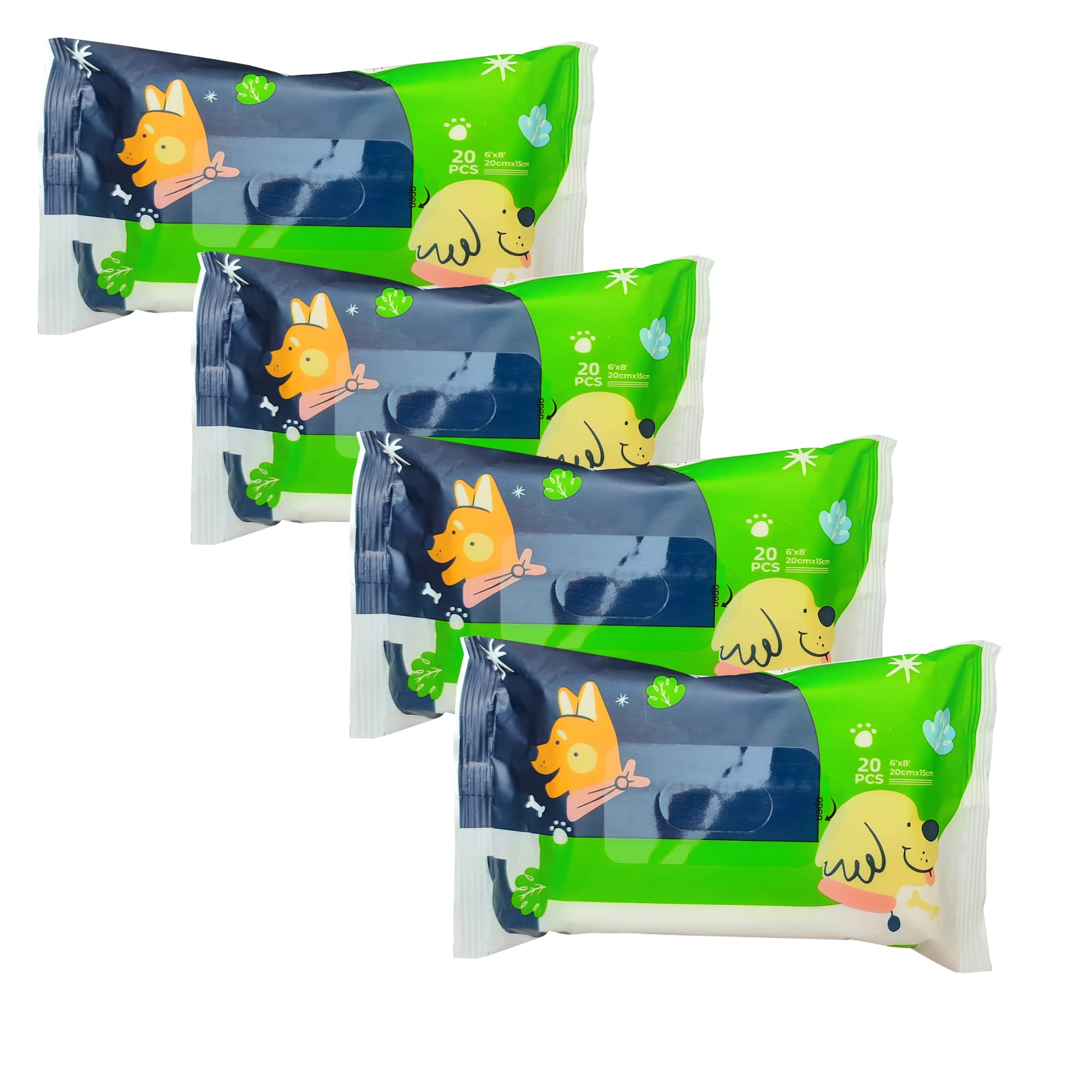 Pet Needs Super Saver Travel Friendly Soft Pet Wet Wipes Tissue for Dogs, Puppies & Pets with Fresh - Apple Scent 6"x 8" - Pack of 20 Wipes. (Pack of 4) (B0BSG2T3S7) Amazon Price History, Amazon Price Tracker