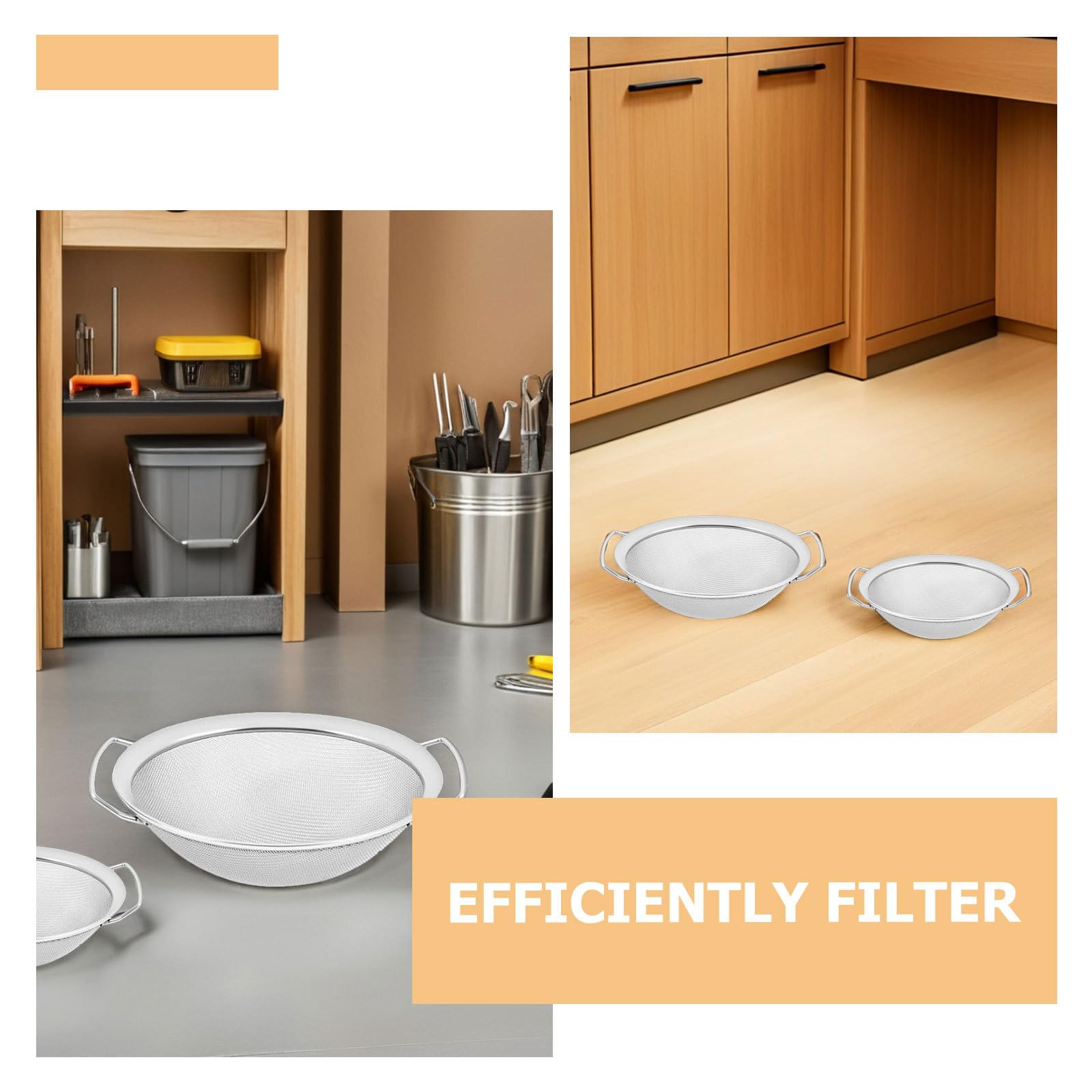 SEWACC Juego de 4 filtros de Malla de Acero Inoxidable para Pintura, Ideales para Cubos de Pintura y líquidos. Herramientas industriales y Manualidades.