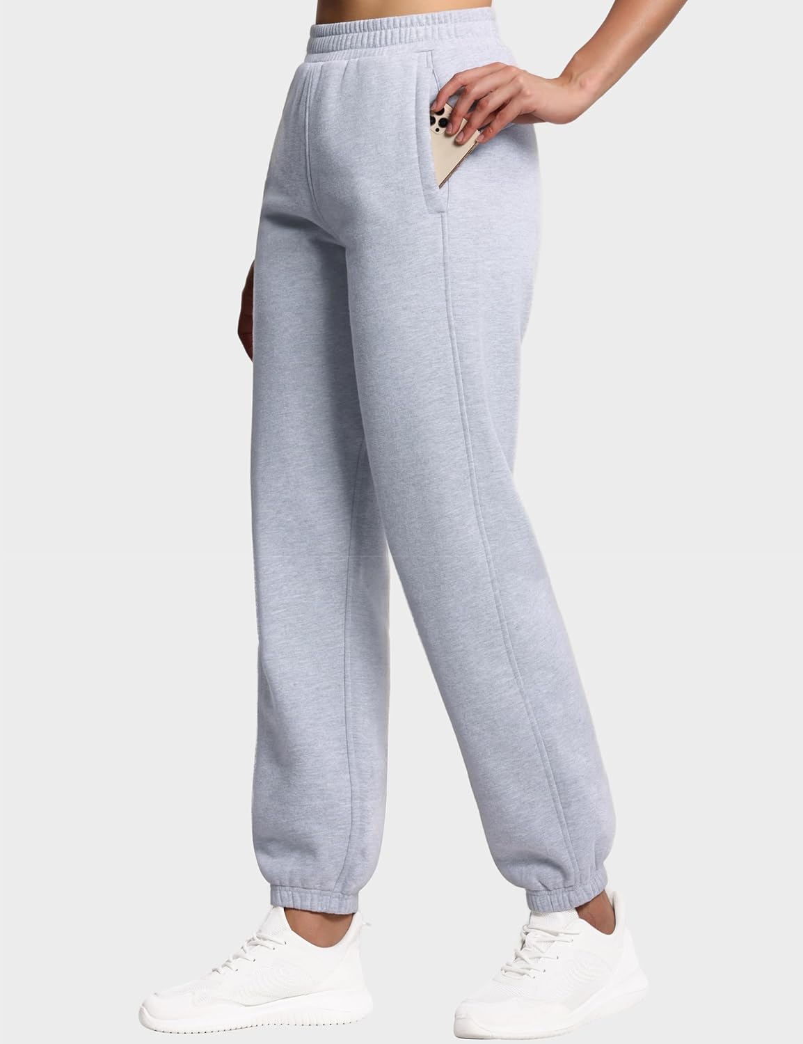 THE GYM PEOPLE Women's Fleece Sweatpants Warm Workout Joggers Pants with Pockets - Image 5