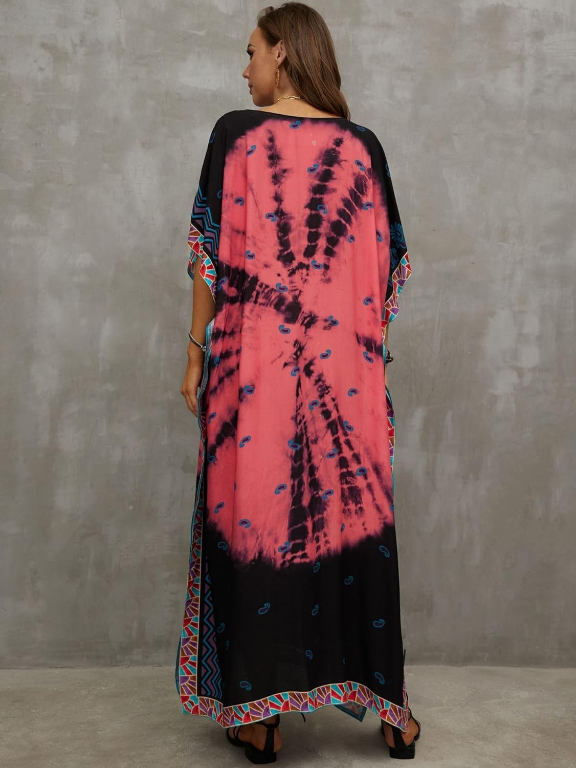 Kaftan Dresses for Women Plus Size Bathing Suit Cover up Caftan Maxi Beach Dresses - Image 7