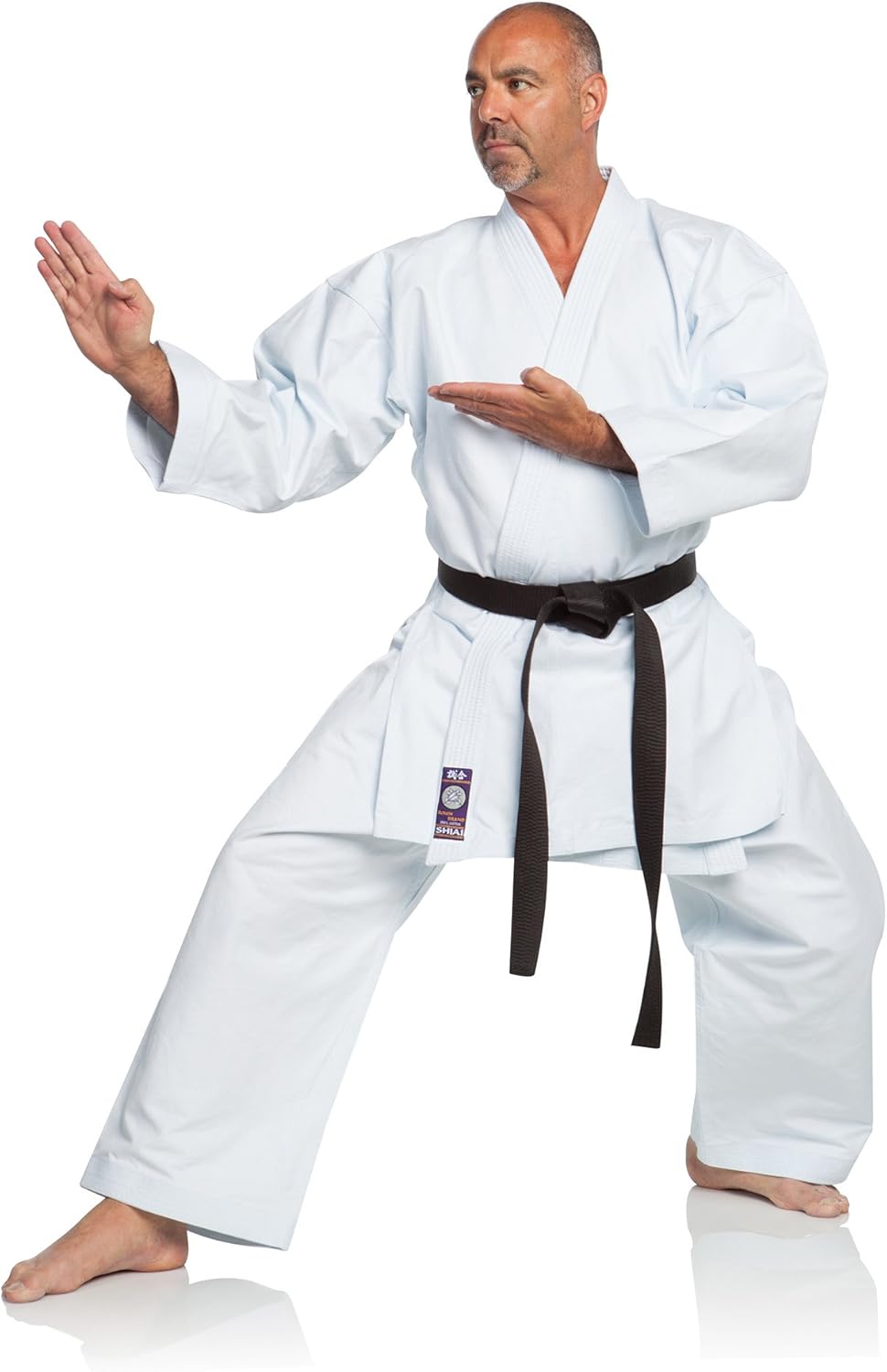 Ronin Brand Shiai Purple Label Karate Gi - High Grade Middleweight 9.5oz. Snappy Canvas Material-Kata Cut/Comp Karate Uniform