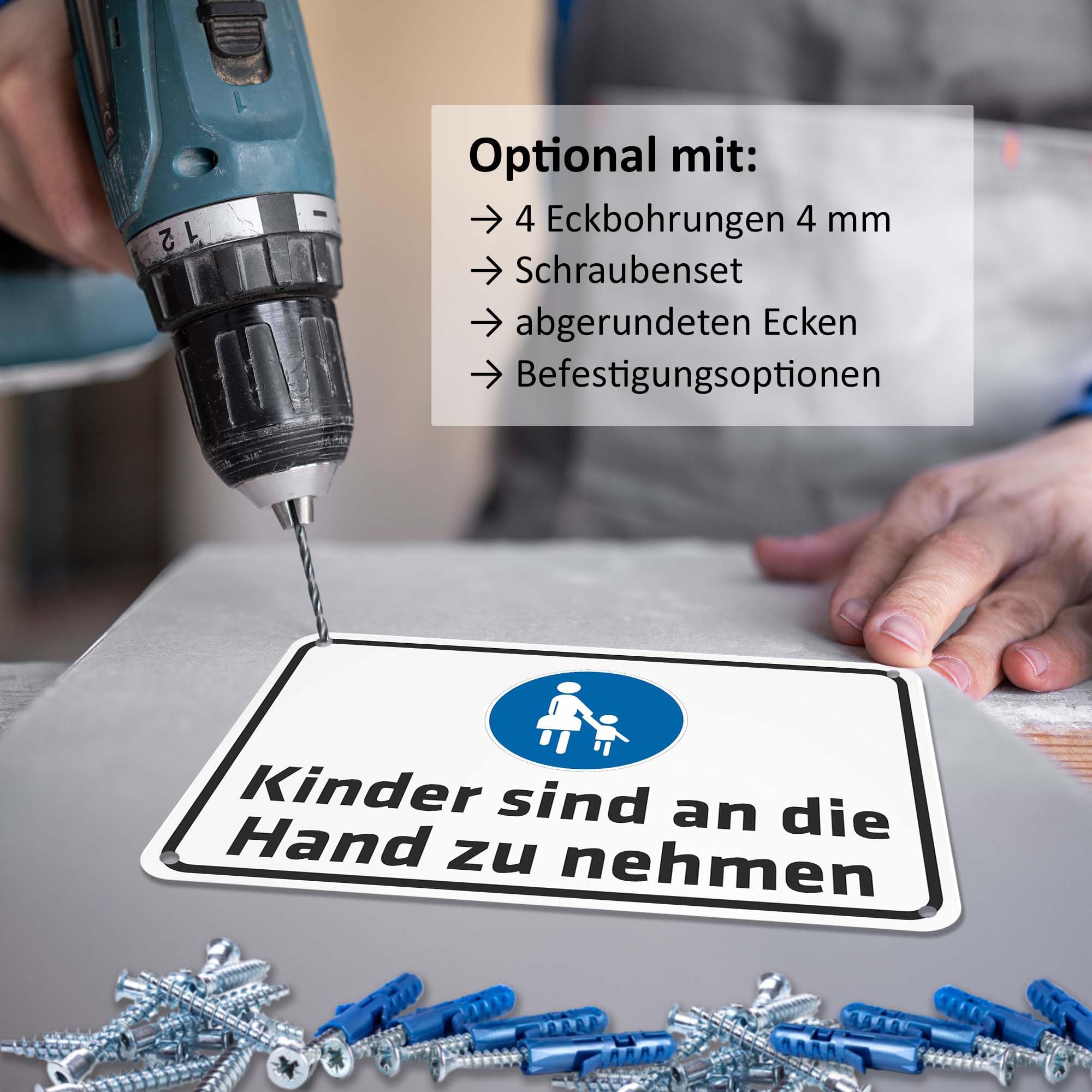 INDIGOS UG - Cartelli compositi in alluminio - Sicurezza - Avvertenza - Divieto di accesso - 420x594 - Hotel, azienda, protezione, KITA, medico, studio, appartamento