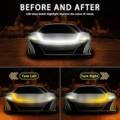 Miniatura 2 de Tira de luces de circulación diurna DRL para exteriores con aplicación y control remoto, RGB multicolor, 2 unidades de 11.8 pulgadas, luces