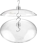 iBorn Baffles for Bird Feeders, 13” Bird Feeder Cover for Rain Guard, Birds Feeders Rain Guard, Full Protection for Feeders for Outdoors, Chew-Proof Polycarbonate, Pack of 2, Transparent