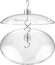 iBorn Baffles for Bird Feeders, 13” Bird Feeder Cover for Rain Guard, Birds Feeders Rain Guard, Full Protection for Feeders for Outdoors, Chew-Proof Polycarbonate, Pack of 2, Transparent
