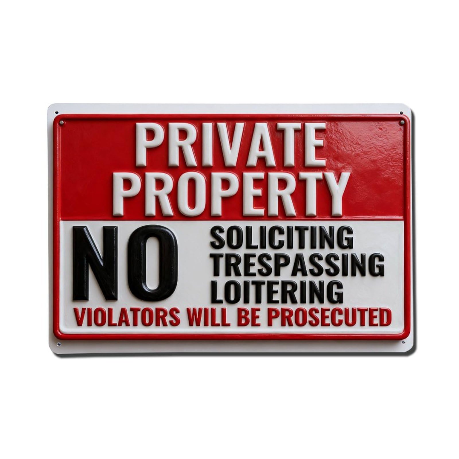 Iageret Vintage Private Property No Trespassing Sign Metal Tin Sign Retro Wall Decor, Bar Garage Cafe Kitchen Home Wall Art Poster Decoration 8X12inches