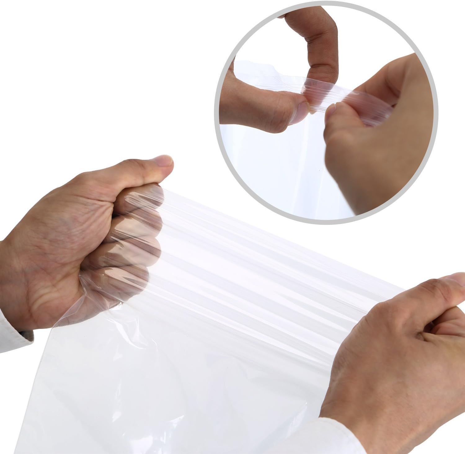 BNY Corner 2 Mil 8x8 Office Storage Reusable Clear Ziplock Poly Bag 8" x 8" - 1000 Counts : Office Products