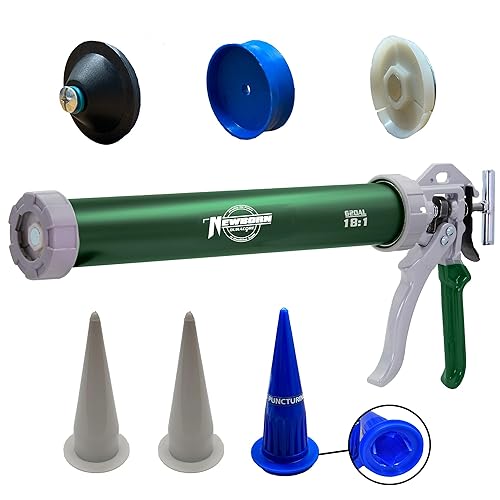 Pistola de calafateo de Newborn, varilla redonda de aluminio, Verde, 1