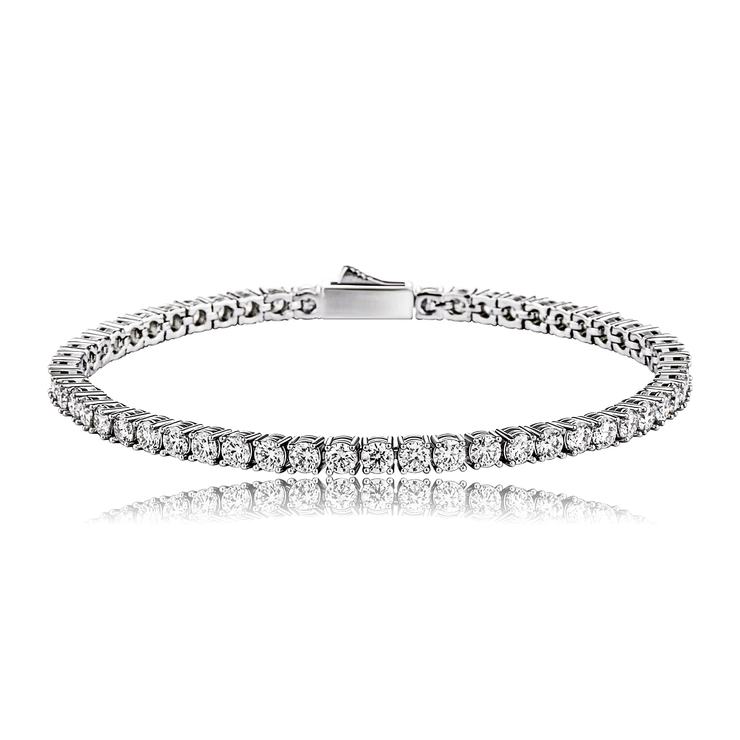 TOPGRILLZ Gold Tennis Bracelet Men Silver Bracelet for Women 1Row 3/4/5/6mm Iced out Cubic Zirconia 14K Gold Plated Gold Jewelry Minimalistic Accessory
