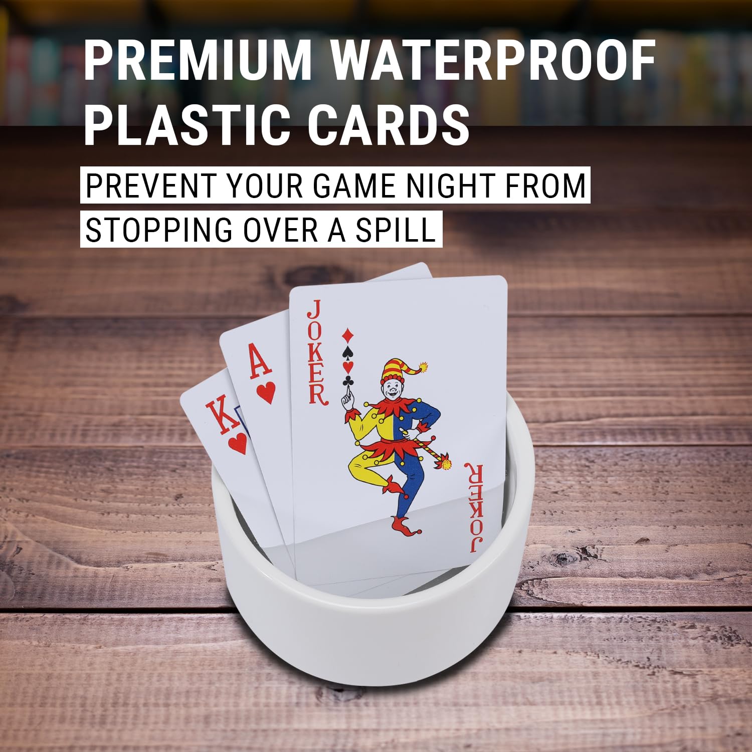 GUYTRENDz Cartas de juego de depredadores norteamericanos con caja organizadora, impermeables, elegantes, baraja de cartas, cartas de póquer para coleccionistas y entusiastas del juego