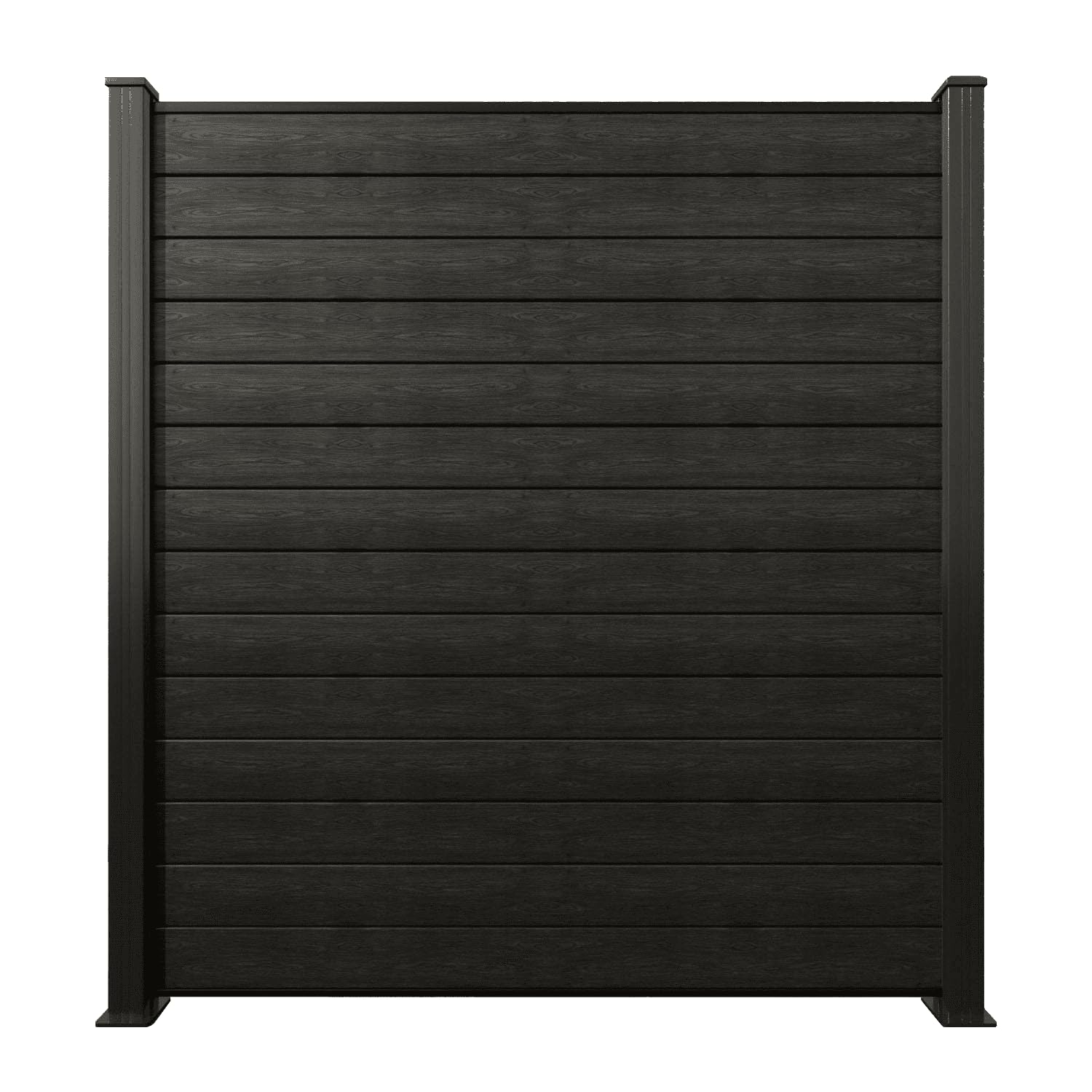 Complete Composite Fence Panels Bundle - Composite Fencing Slats - 6ft high (Black)