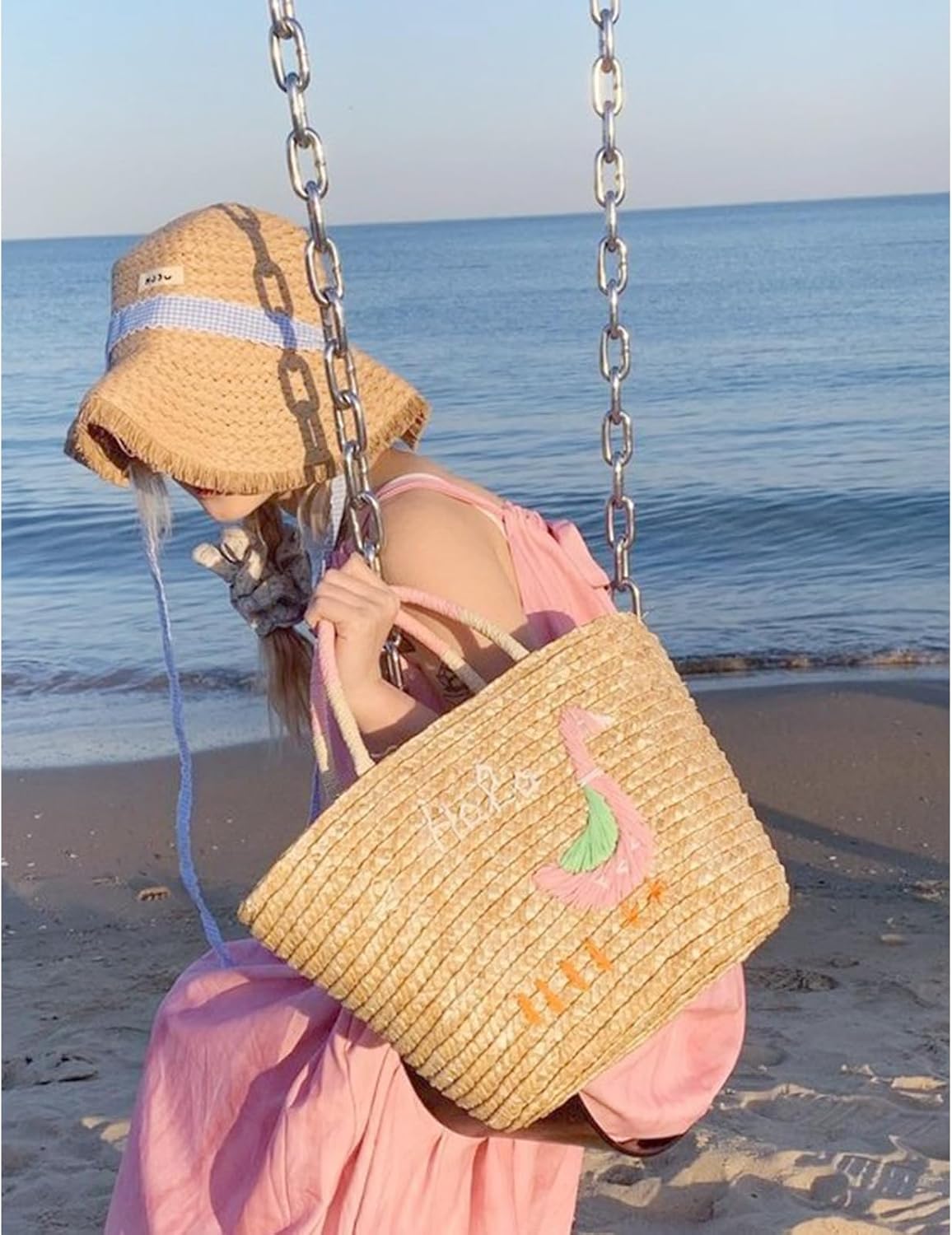 Clutch Purses for Women, Straw Beach Bag, Rattan Handbag for Vacation, Travel, Daily(Style 311)