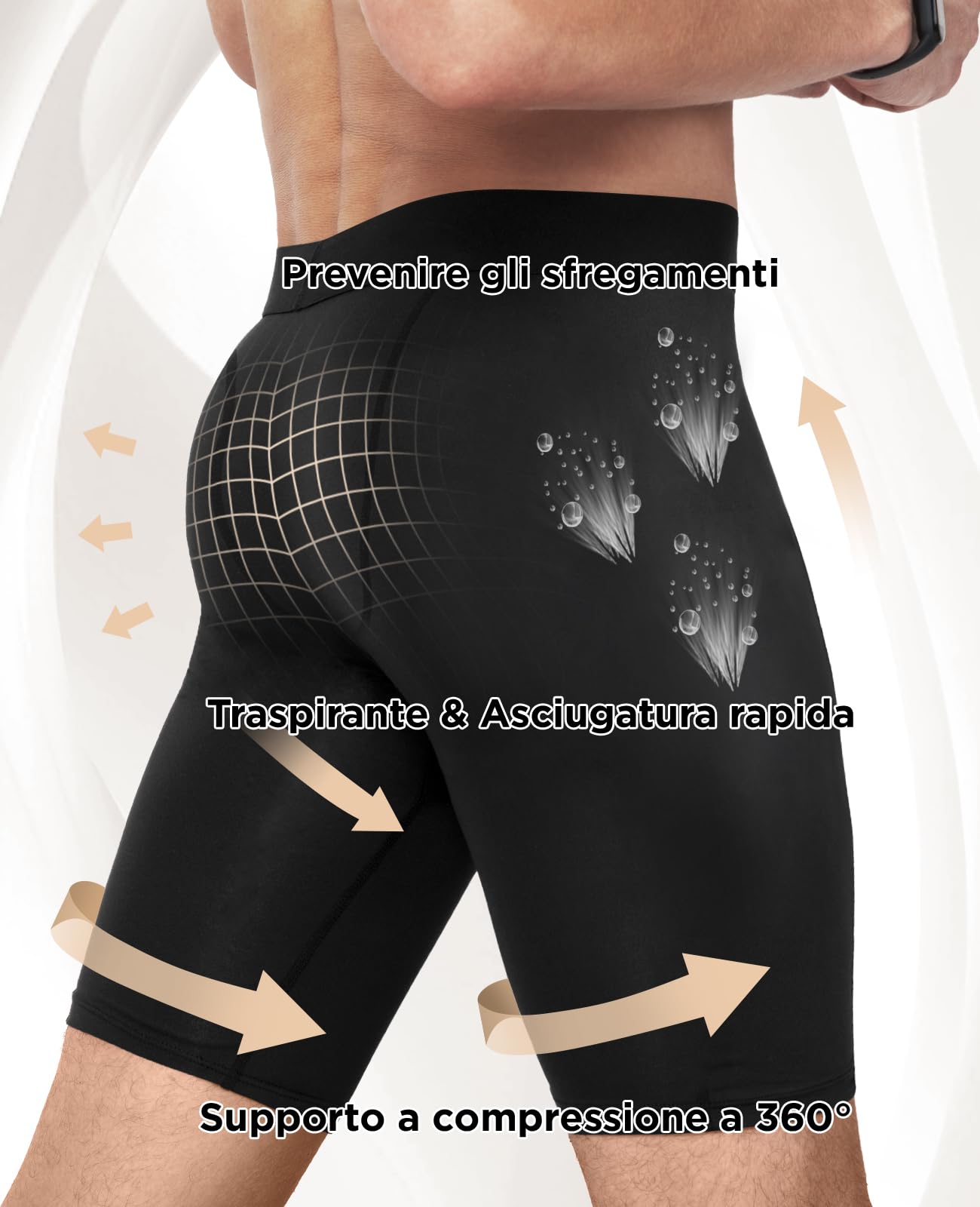 Niksa Uomo Pantaloncini Fitness Pantaloni Corta Compressione Leggings 3 Pezzi,Compression Baselayer Shorts Sportivi Pantaloncini da Fitness Pantaloni Jogging Running