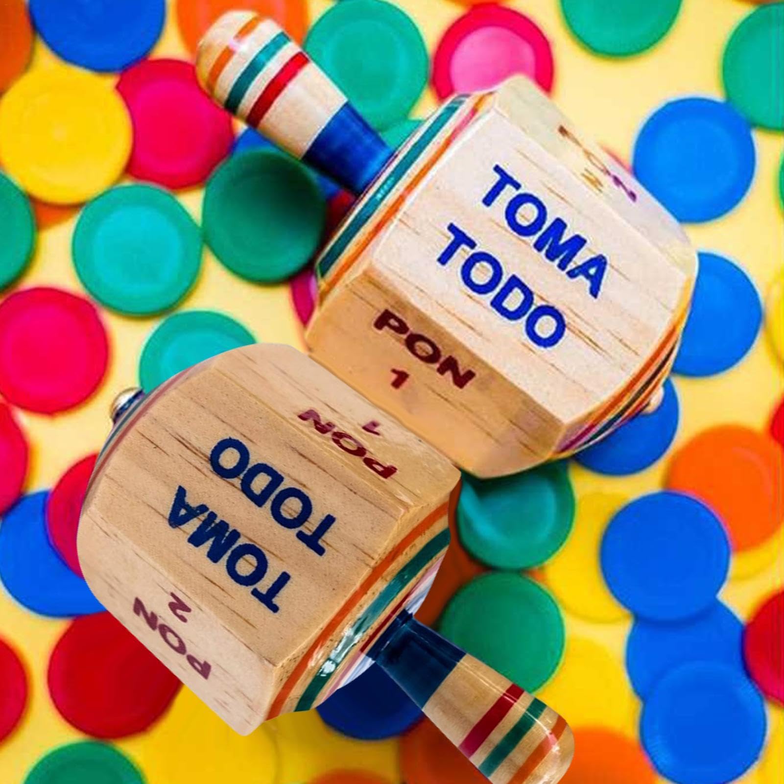 Pirinola Mexicana Spinner Tall Tops Juego tradicional mexicano Toma Todo Juego Mexicano Juego de Madera Mexicano Juego de Disco Tradicional para Adultos Bachelor Home Home
