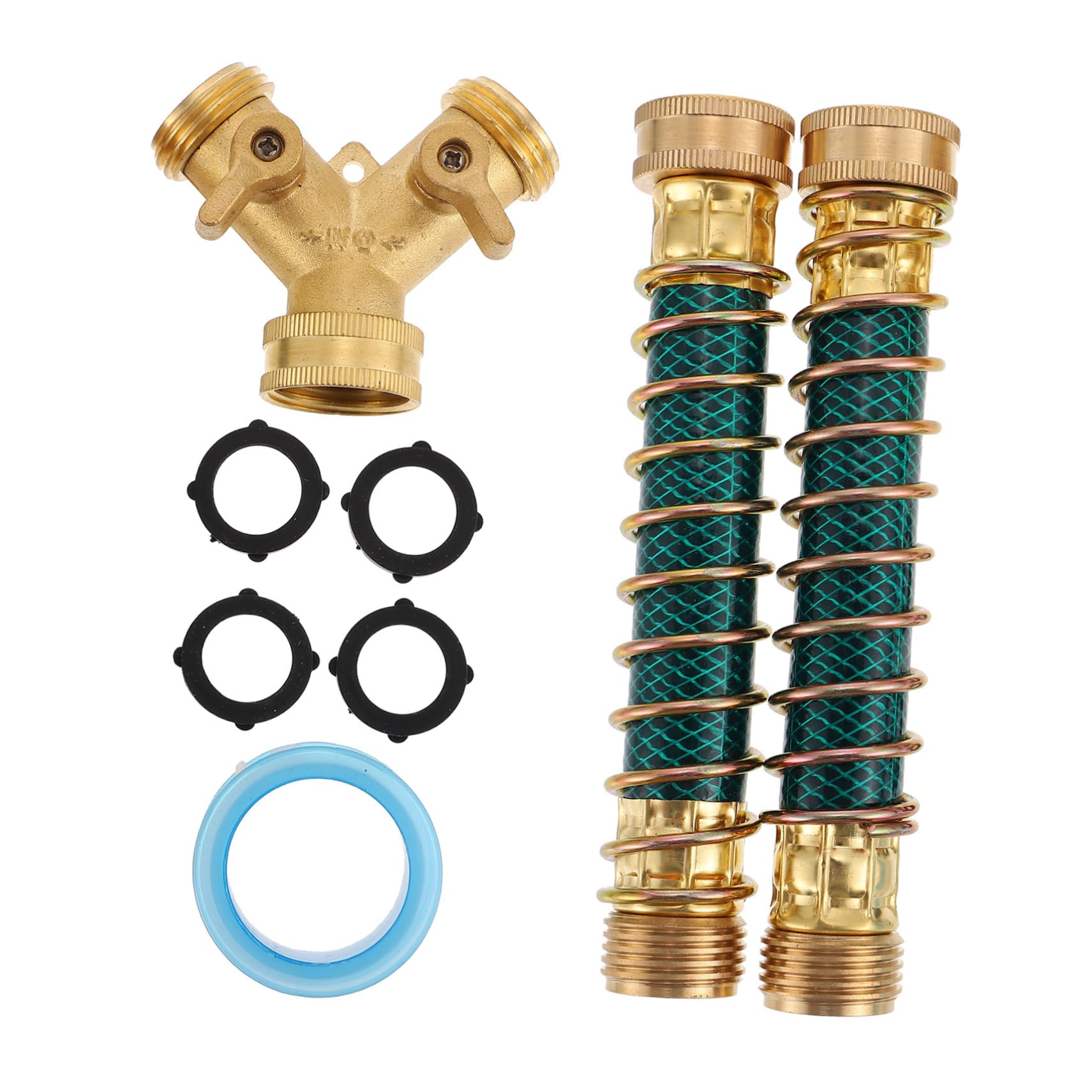 TOYANDONA Conector de Manguera de Jardín para Exteriores, 1 Set de Cobre | Protege la Manguera, Resistente al Óxido, para Aspersor y Línea de Agua