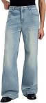 Susclude Hommes Bootcut Baggy Jeans Vieux argent Stretch Relaxed Fit Jeans Lightweight Wide Leg Vintage Stylish Casual Denim Pantalons