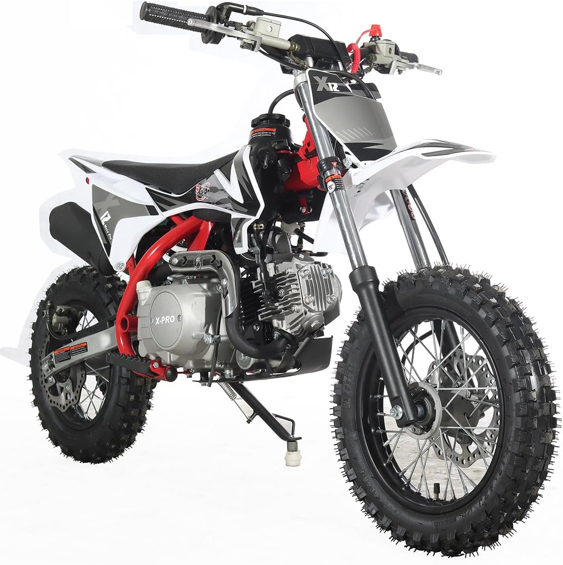 X-PRO 110cc Gas Dirt Bike Automatic Transmission Electric Start Gas Dirt Bike Youth Dirt Pitbike,12"/10" Tires!