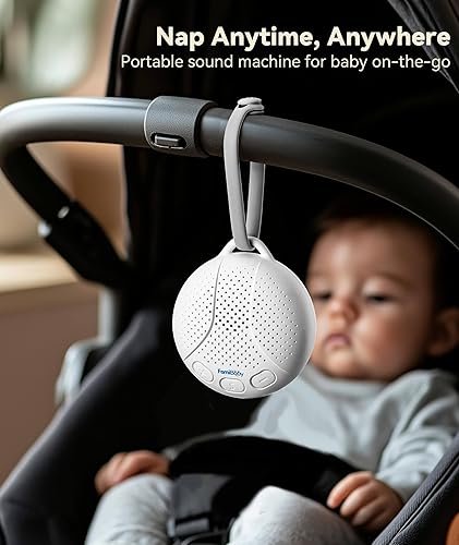 Miniatura 3 de Máquina de sonido portátil para bebé - Máquina de ruido blanco con luz nocturna para guardería  16 sonidos relajantes  Shush  Viajes  Regalo de