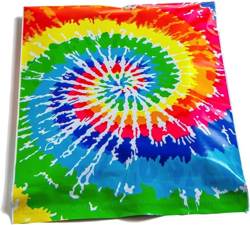 10x13 Tie Dye Red, Blue, Yellow, Pink, Green Purple, Poly Mailers Shipping Envelopes - 100 Pack