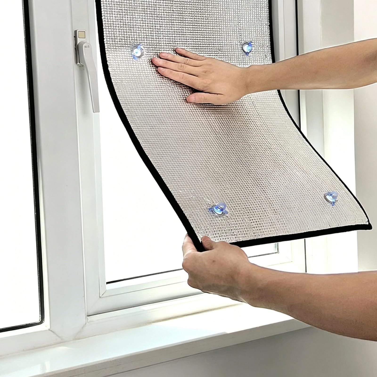 Thermal Insulation Reflective Window Film, Aluminium Foil Sun Blocking Anti UV Window Tint Keeps Room Cooler and Protects Furniture for Home Shed Auto(100x140cm (39x55in))