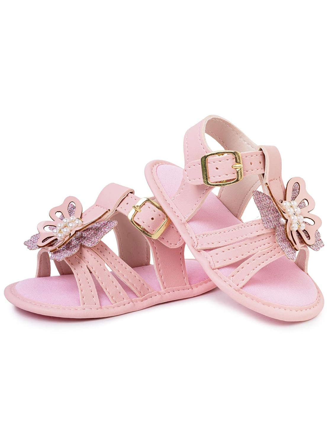 Sandália Bebê Menina Recém Nascida com Glitter, Borboleta e Laço Decorativo com Pérolas, Fivela Dourada, Confort em promoção! Veja a oferta e mais achadinhos de Sandálias & Chinelos Infantis 4 Hoje é o melhor dia para comprar Sandália Bebê Menina Recém Nascida com Glitter, Borboleta e Laço Decorativo com Pérolas, Fivela Dourada, Confort com aquele preço maroto! Promoção! Aproveite a oferta! 4