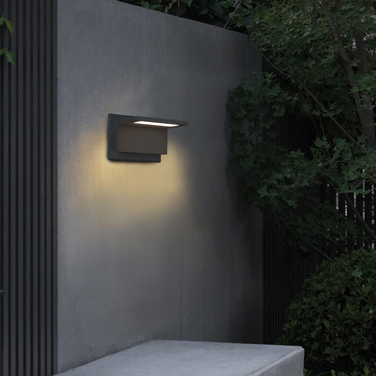 Outdoor Wall Lights 2 Pack LED Exterior Wall Light Fixture 680LM Porch Light Wall Mount Lamp for House Garage IP54 Waterproof