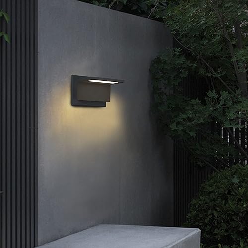 Miniatura 8 de Lustrlach Luz de porche al aire libre, accesorio de pared exterior moderno LED para puerta delantera con IP54 impermeable para jardín, patio,