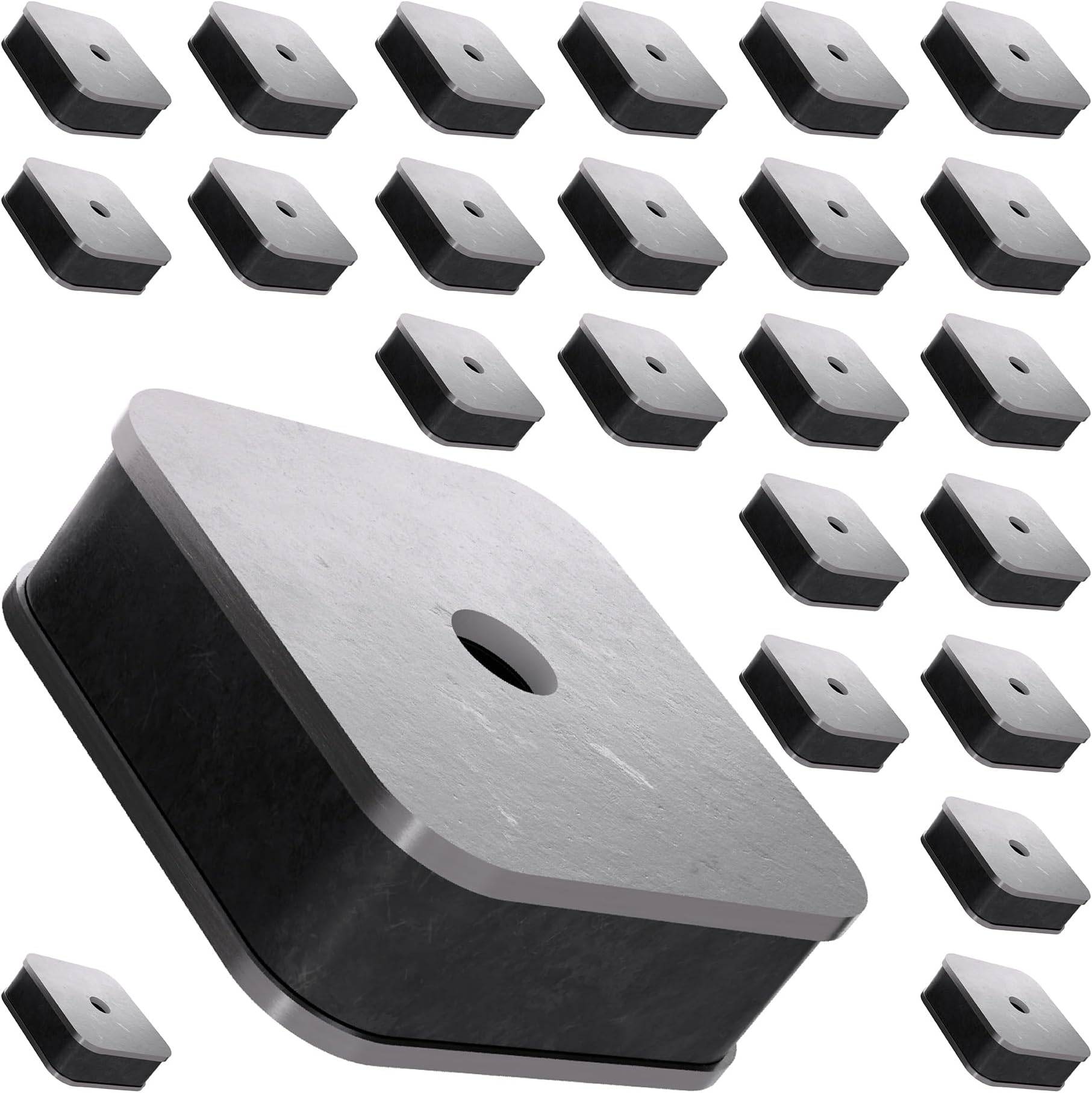 Master Magnetics Ceramic Latch Magnet with Hole Assemblies - Strong Heavy-Duty Magnets for Cabinet Doors, Gates, and More - 12 lb Pull Each - Zinc-Plated - 1" L x 0.813" W x 0.313" H - 24-Pack