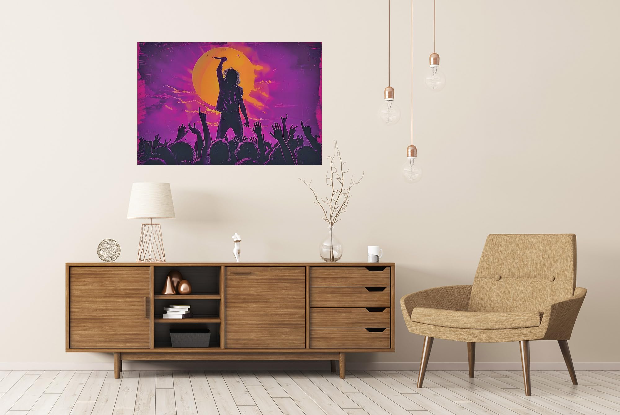 islandburner Prime Poster musica concerto, al tramonto, 130 x 90 cm
