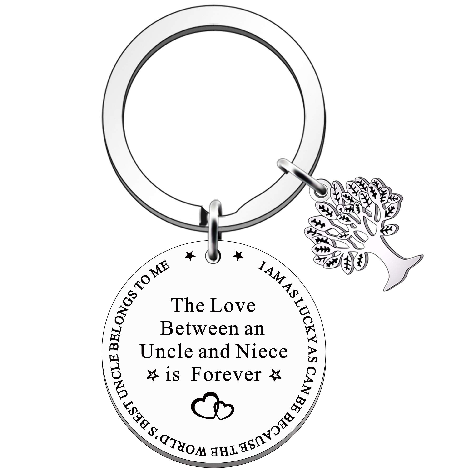 FMCC Uncle Gift Keyring-Gifts for Uncle Birthday Christmas Fathers Day The Love Between an Uncles and Niece is Forever