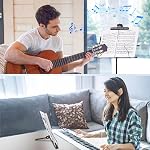 New bee 2 Pack Music Stand for Sheet Foldable with Carrying Bag, Metal Sheet Music Stand Portable, Adjustable Podium Stand with Tripod Base and Sheet Music Folder
