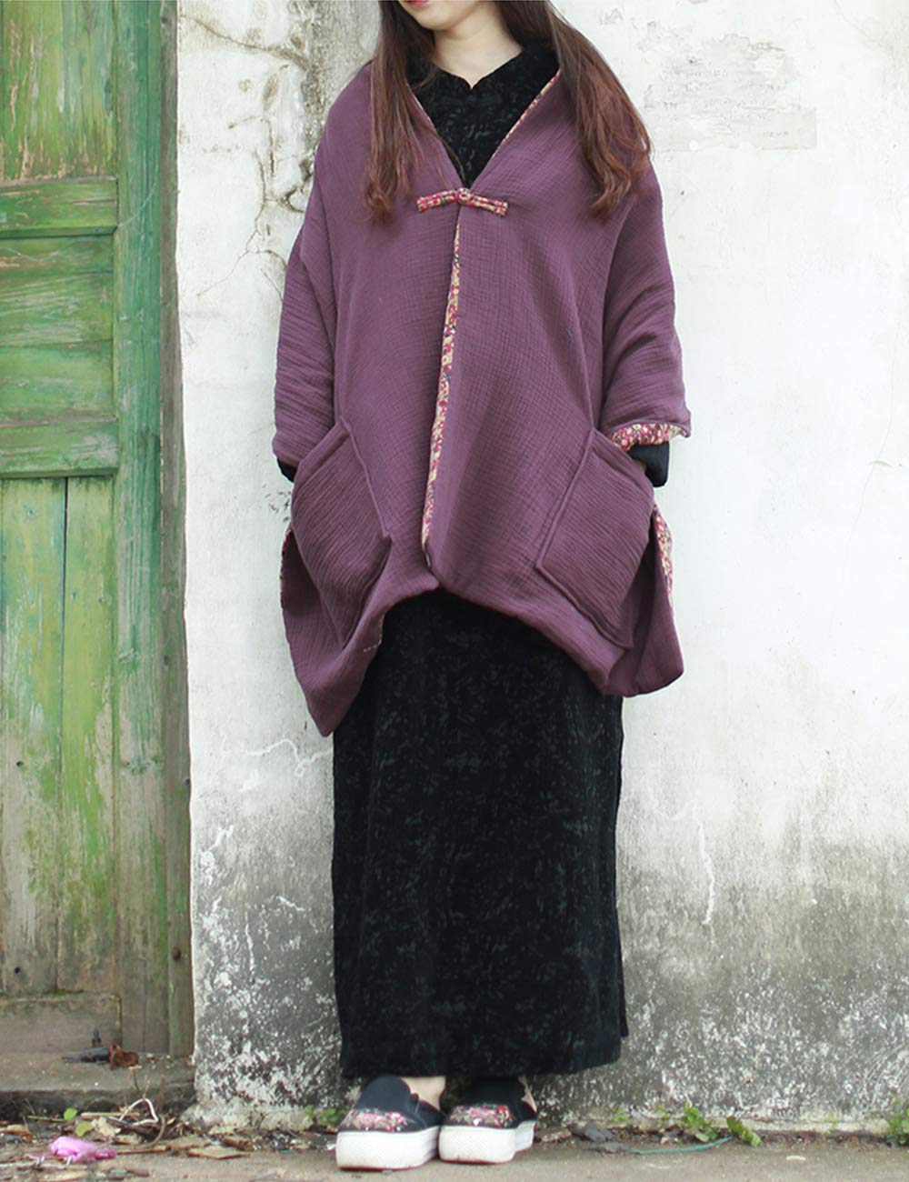 LZJN Écharpe élégante pour femme avec poches avant et châles et écharpes pour robes de soirée - violet - Taille unique