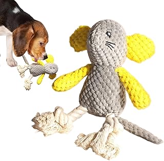 Plüschspielzeug für Hunde, Quietschmäuse, Kauspielzeug für Welpen – unverwüstlicher Anhänger, Knistergeräusche, Zubehör für Welpen für sensorische Erziehung, Indoor-Spiele und Spiele product image