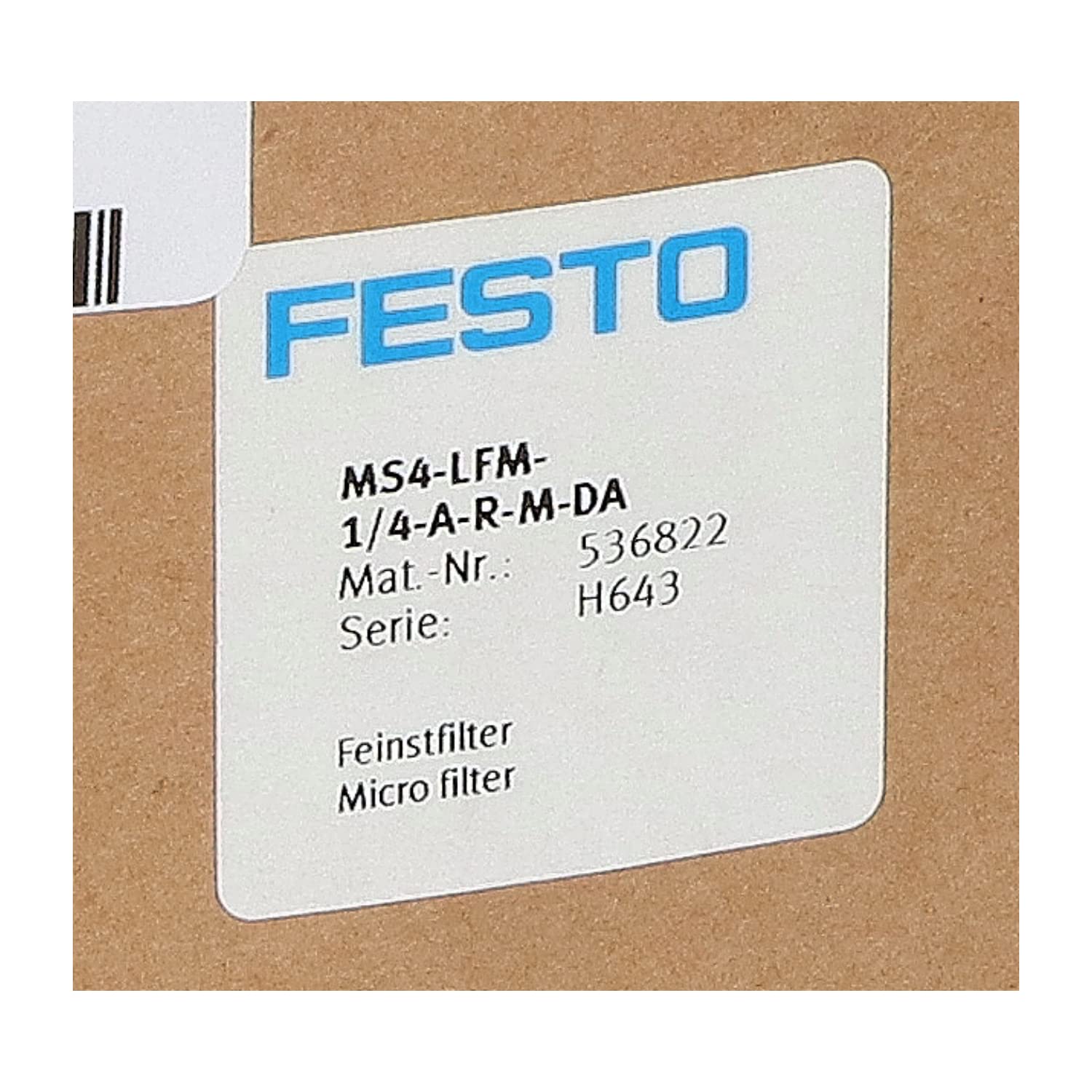 Festo 536822 filtro, modello ms4-lfm-1/4-arm-da