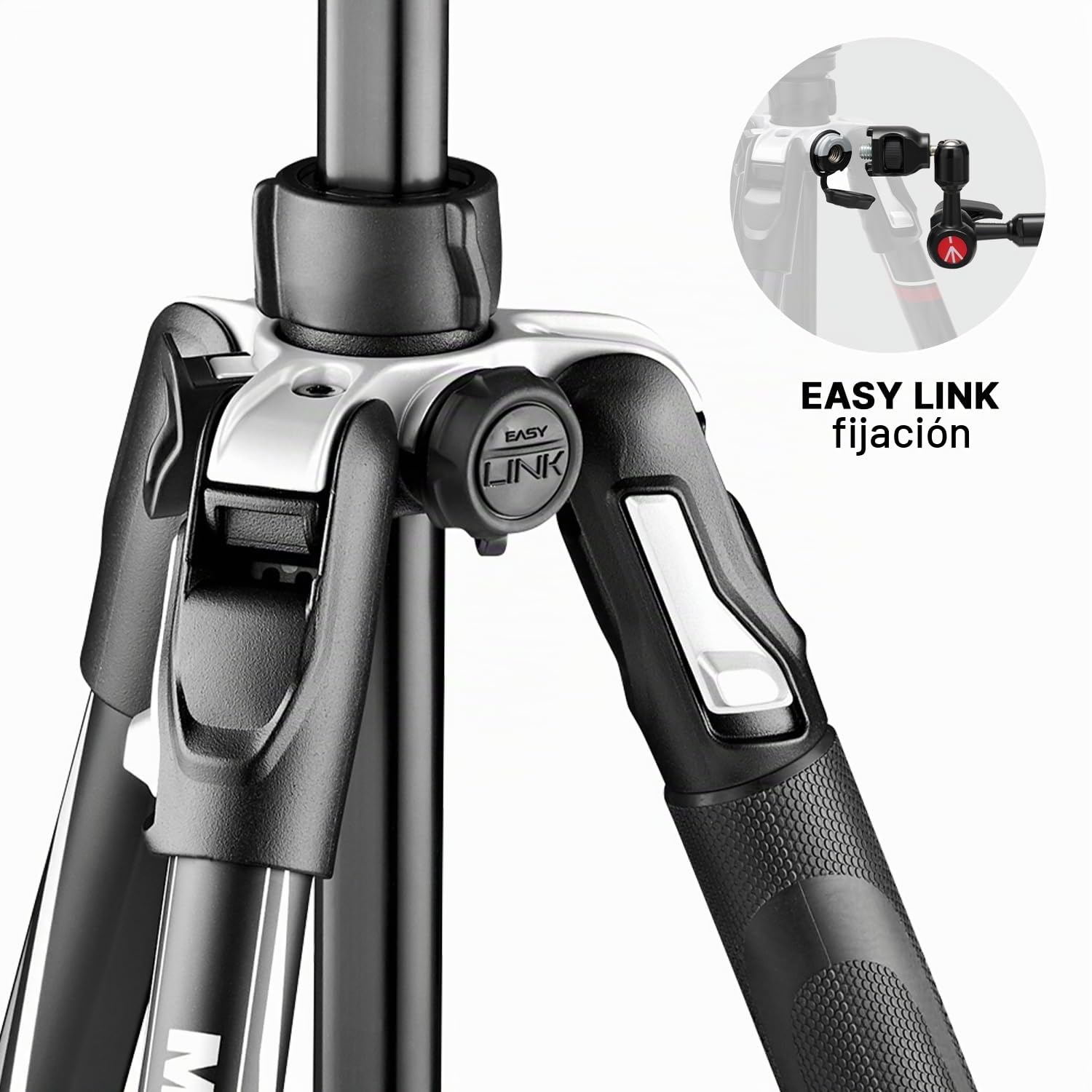 Manfrotto MVKBFRTC-LIVE Manfrotto befree Live Kit Twist Carbon con Fluid de Cabezal de vídeo, Blanco/Rojo