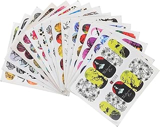 Unha 15 Pçs Adesivos De Unhas Decoração De Unhas Decalques De Arte De Unhas 3D Adesivos Decalques De Arte De Unhas De Abóbora Decalques De Unhas De Esqueleto Dicas De Unhas De