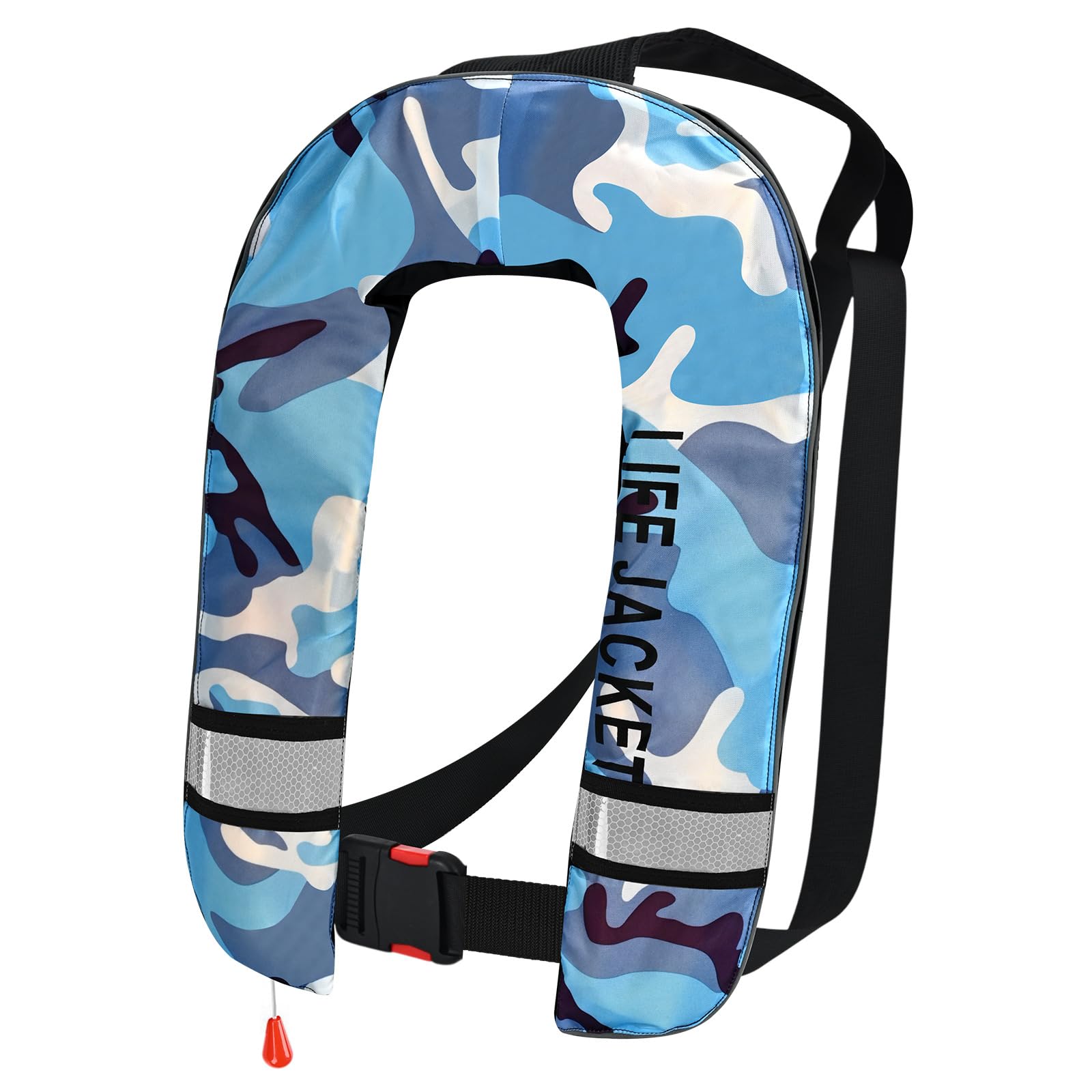 Gilet réfléchissant à gonflage automatique pour faible luminosité, ajustement réglable, confortable, haut flottant, cyclisme, course à pied, gilet d'extérieur