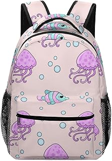Niapessel Kids Backpack for School, Jellyfish Pattern Students Bookbags School Bags Girls Boys