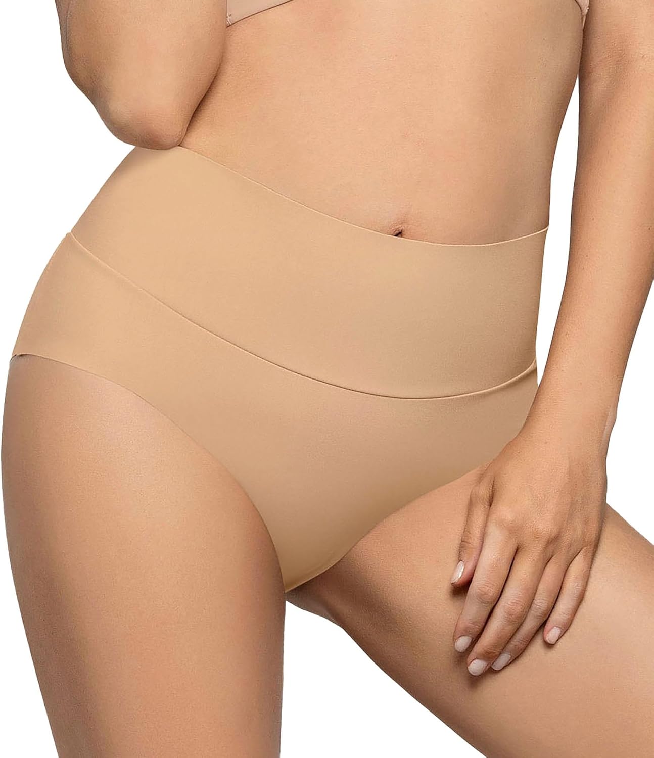 Leonisa High-Tech High-Waisted Classic Sculpting Panty Ladies Underwear Panties with Tummy Control