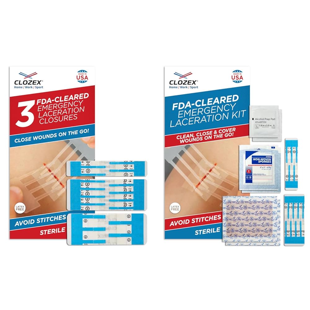 Amazon.com: Clozex Emergency Laceration Closure & Kit FSA