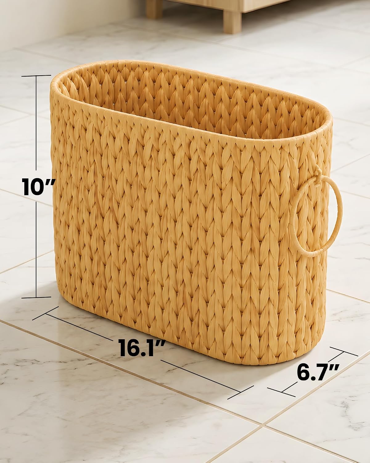 Toilet Paper Storage Basket, Natural Water Hyacinth Wicker Storage