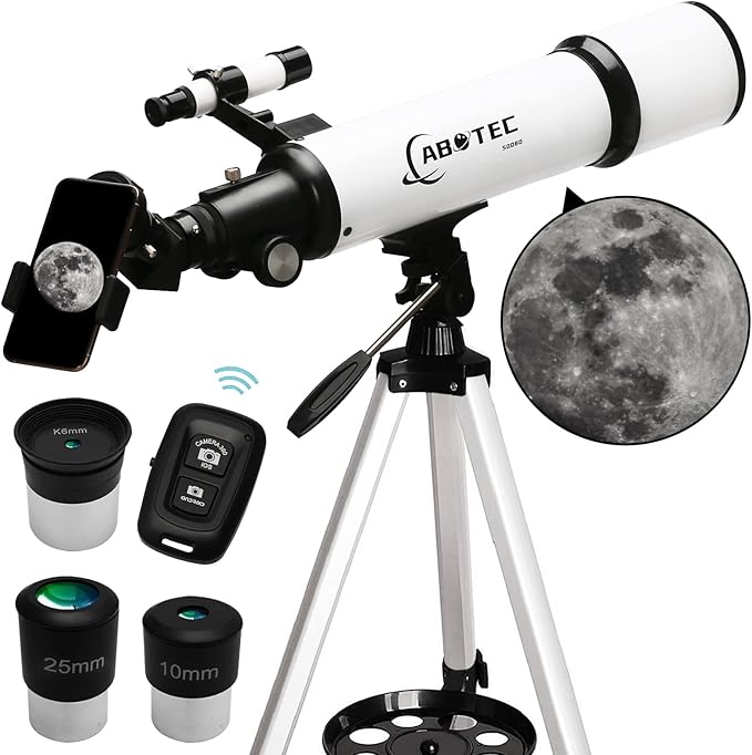 ABOTEC Telescope, 80mm Aperture Telescopes for Adults