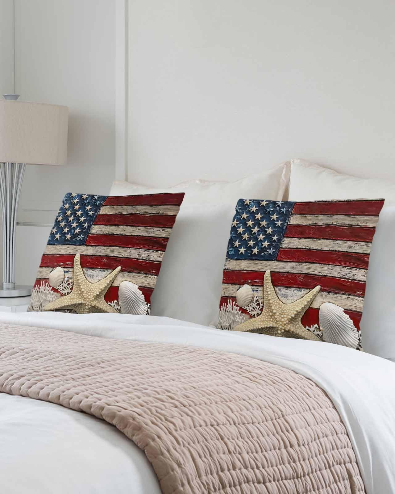 Amazon.com: BEMIGO American Flag Throw Pillow Covers 20x20  display picture 1