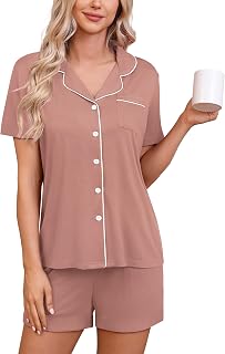 Pajama Sets for Women 2 Piece PJ Sets Short Sleeve Lounge Set Fashion Sleepwear XS-3XL